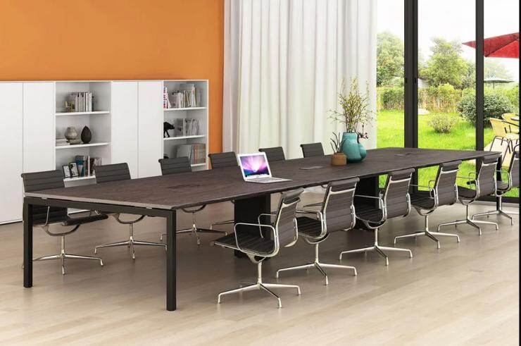 Mesa de reuniones/oficina con pancarta de melamina