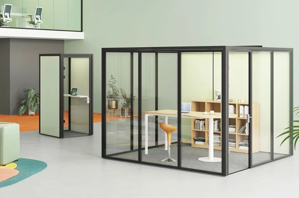 Cabina con mampara de vidrio insonorizada de mwworkstation