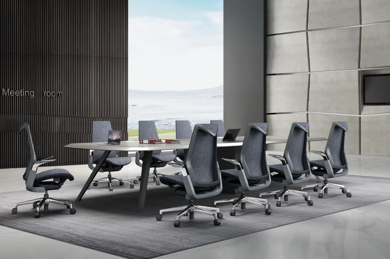Sillas ergonómicas de oficina para salas de conferencias modernas y mesa de reuniones de mwworkstation