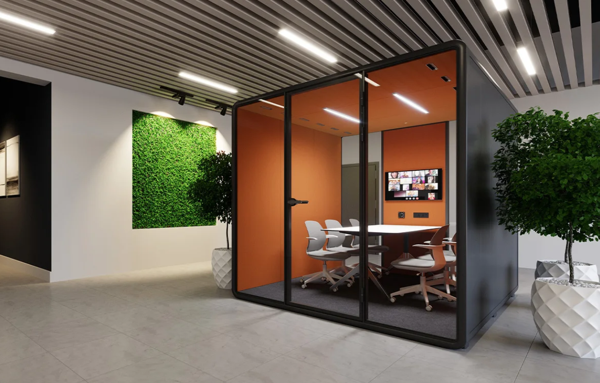 Oficina port&aacute;til naranja tama&ntilde;o XL de mwworkstation