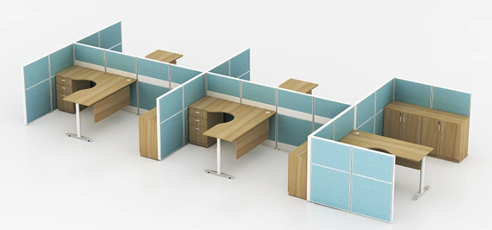 Solución moderna de cubículos modulares para oficinas