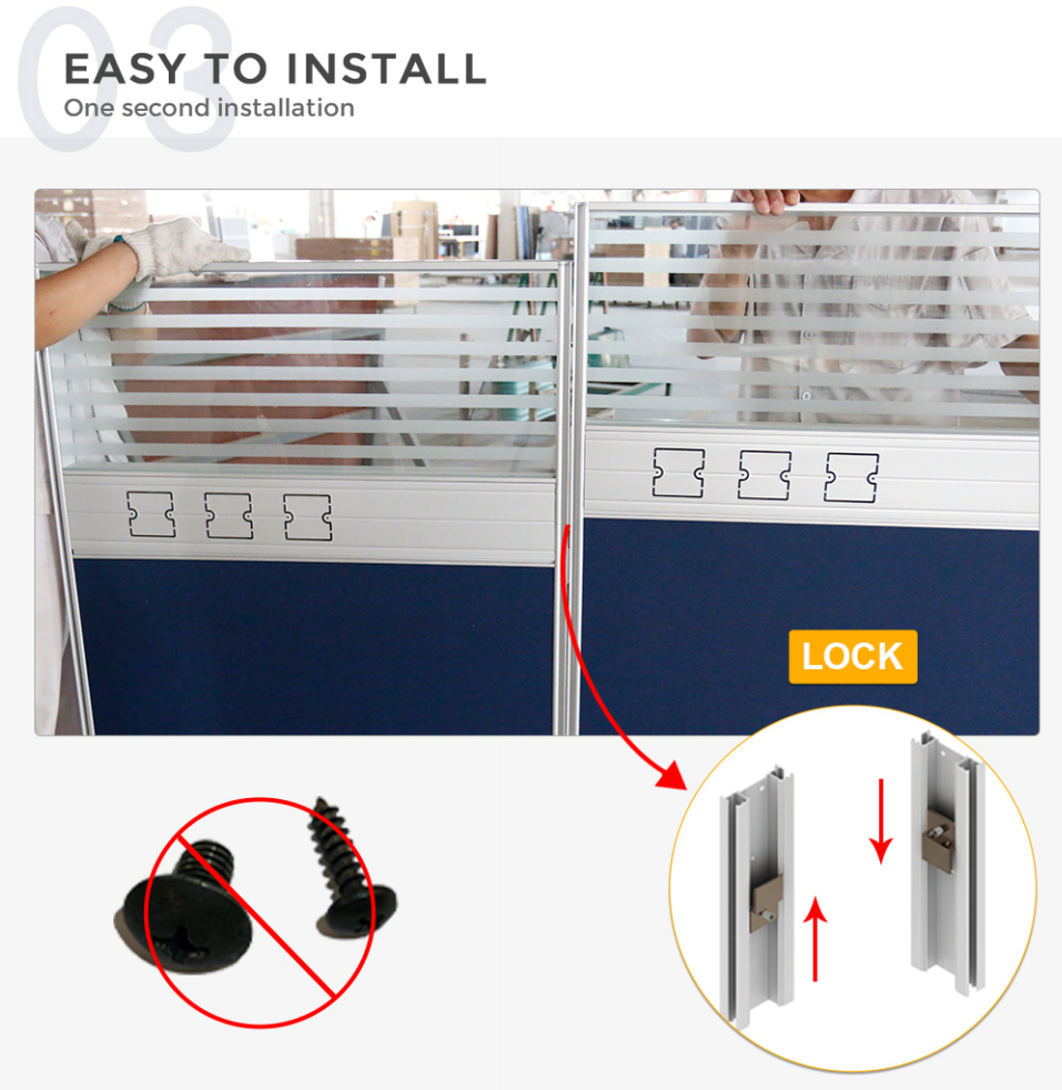 F&aacute;cil reconfiguraci&oacute;n de tabiques de oficina
