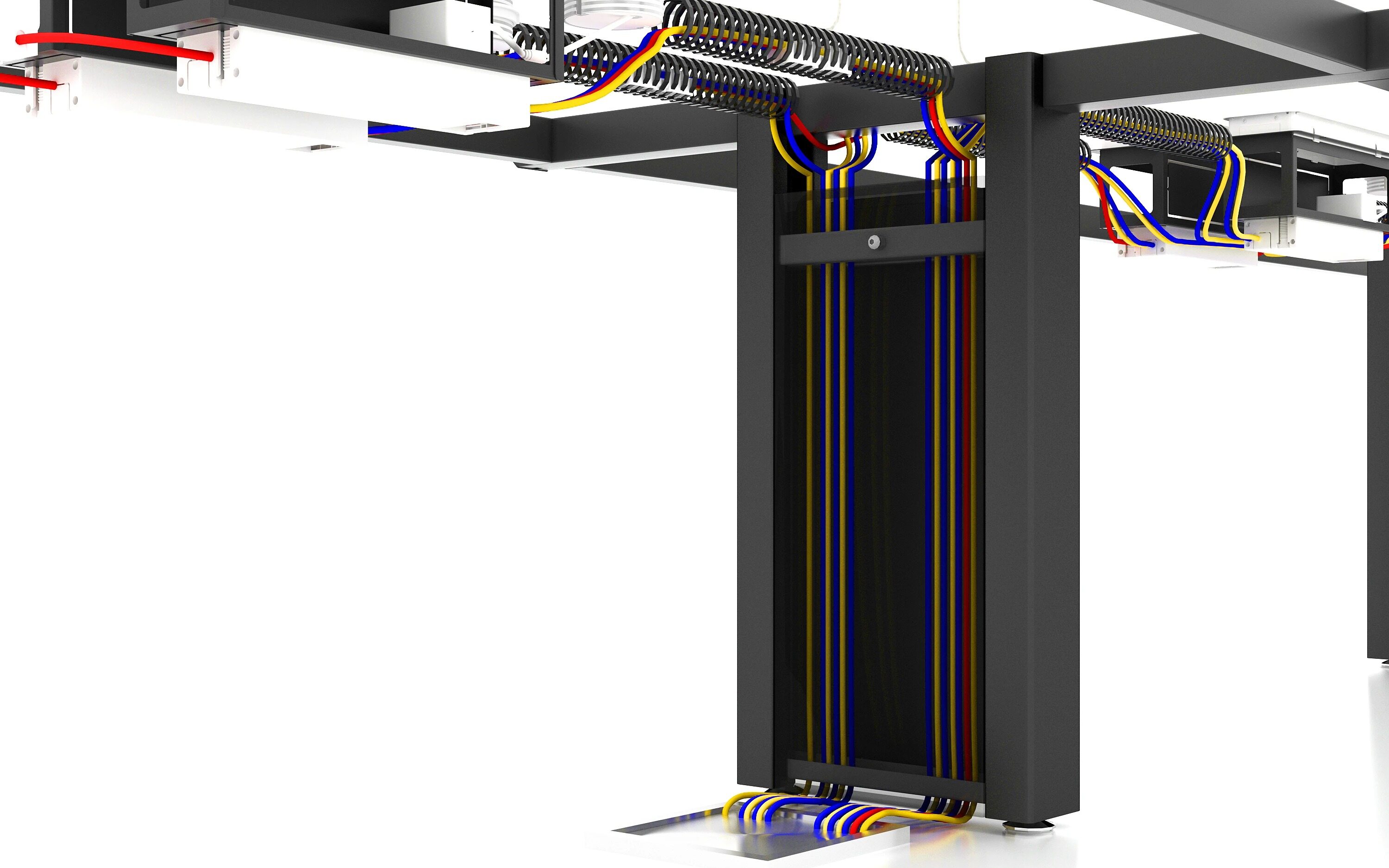 Diseño de gestión de cables de mesa