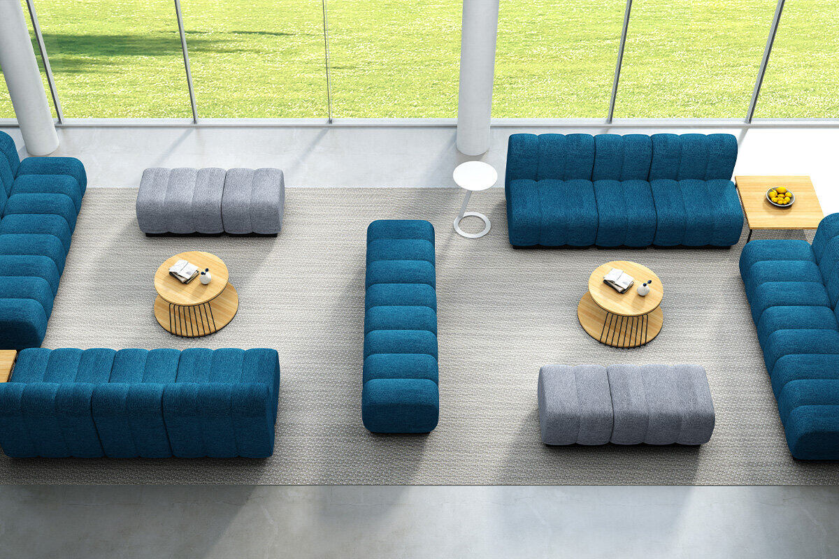 Asientos modulares blandos